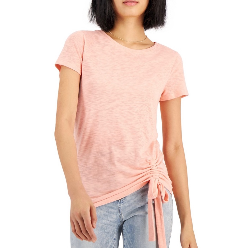 Inc International Pink Crew Neck Short Sleeve T-Shirt